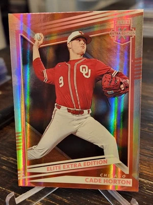 2022 Panini Elite Extra Edition #7 Cade Horton Pink Blaster Exclusive SP- CUBS - Image 1 of 2