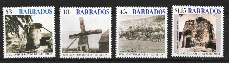 2002 Barbados Sc# 1032-035 - 375th Anniv of the 1st Settlement. MNH set Cv$9.00 - Image 1 of 1
