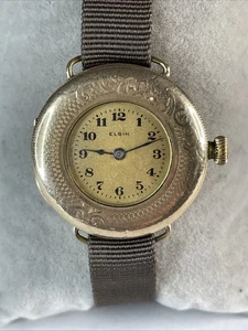 Vintage Elgin 15 Jewel Lady Raymond Double Roller Gold Filled Hunter Case Watch - Picture 1 of 10