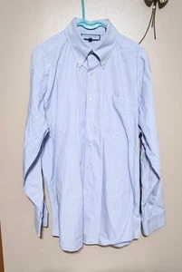 Tommy Hilfiger Men's Dress Shirt Blue & White Stripe *Size* Reg Fit XL 17(34-35) - Picture 1 of 2