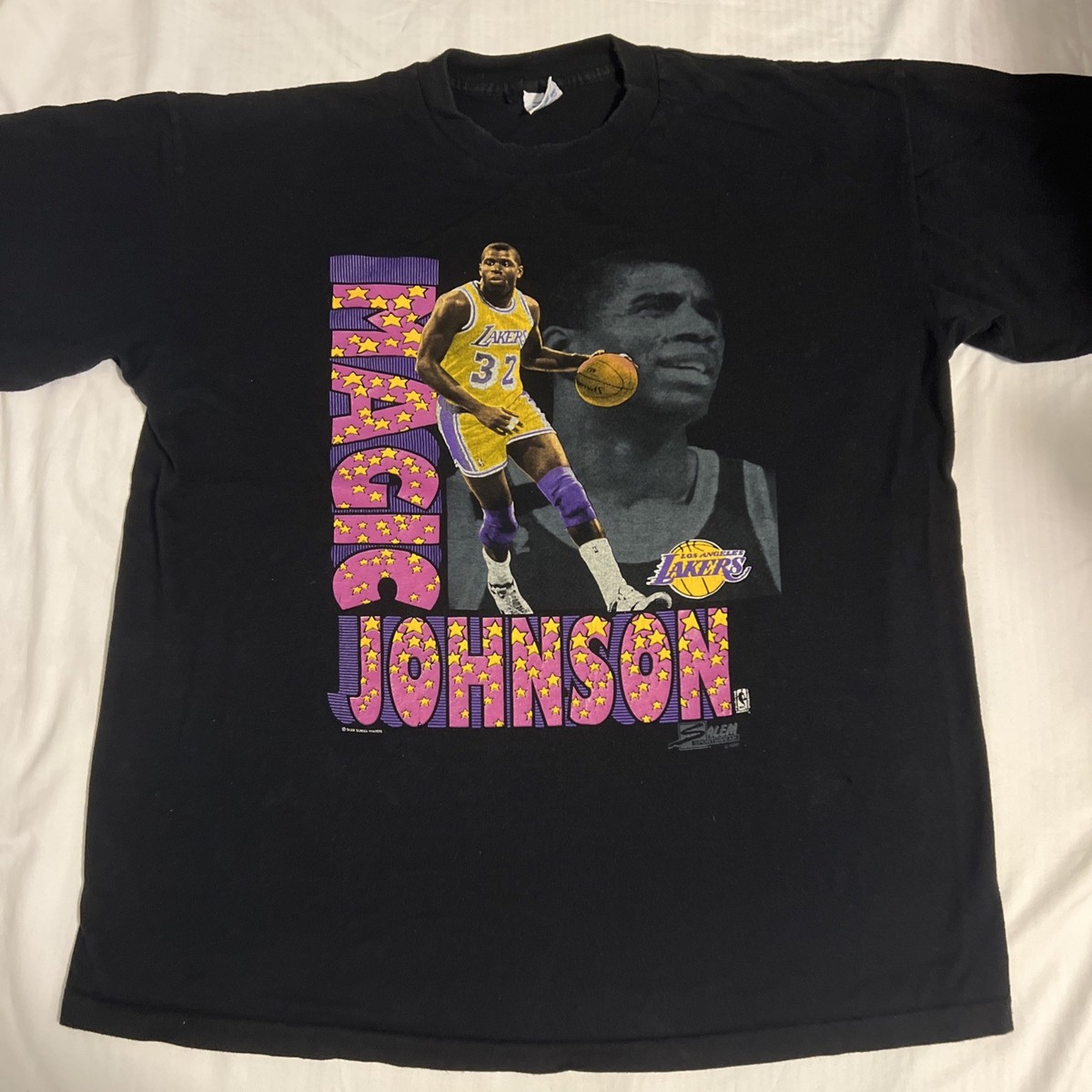 90sレイカーズMAGIC JOHNSON Tシャツ ビンテージ　NBA 90s NBA LOS ANGELES LAKERS レイカーズ Magic Johnson マジック