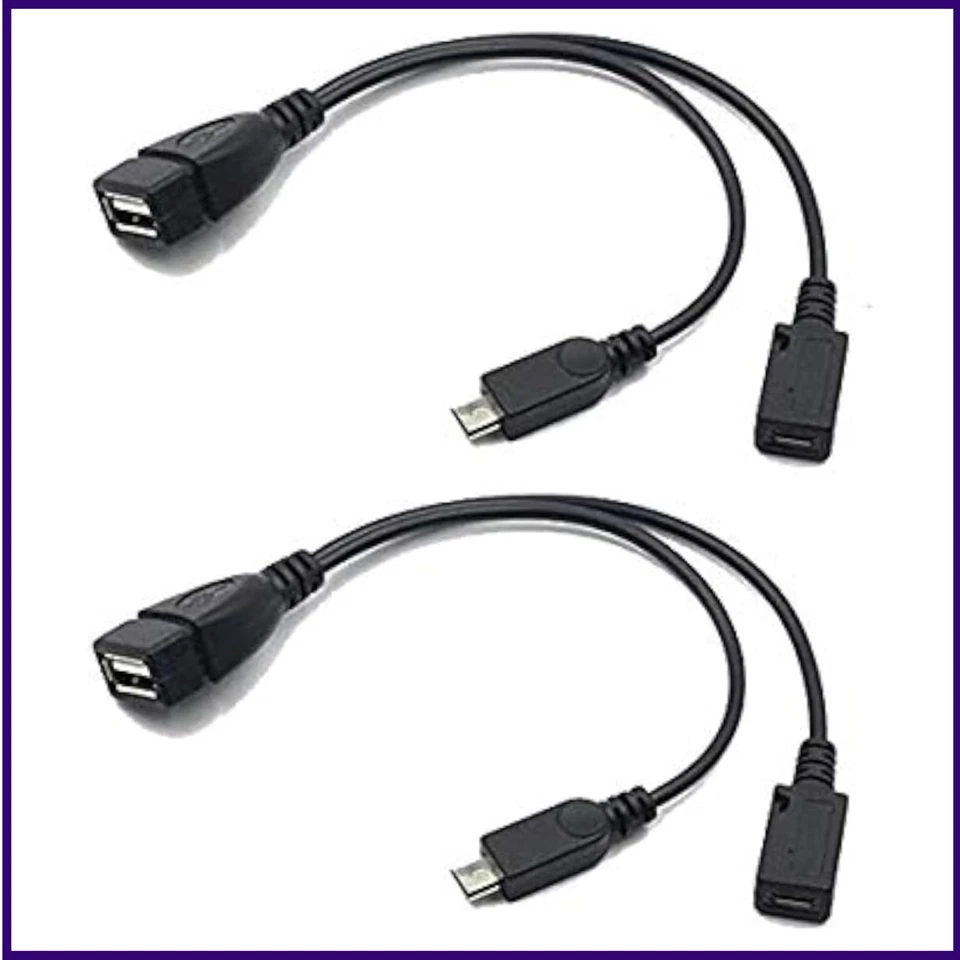 2 Pack OTG Cable Replacement for Fire Stick 4K Compatible with Samsung Galaxy LG - Image 1 of 4