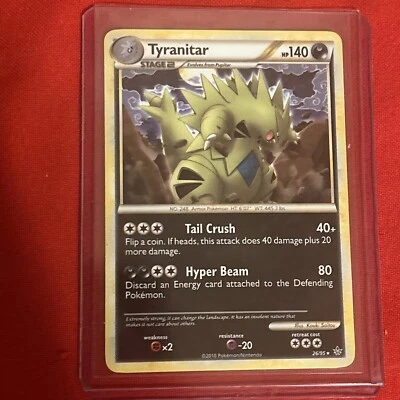 RARE POTENTIAL PSA 10 2010 POKEMON HEARTGOLD & SOULSILVER UNLEASHED 26 TYRANITAR - Image 1 of 4