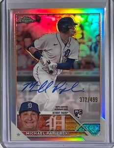 2023 Topps Chrome Refractor Rookie Auto #RA-MPA Michael Papierski RC /499