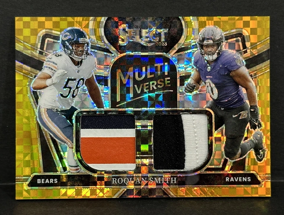 2023 Panini Select Football Roquan Smith Multiverse Dual Patch Gold Prizm /10 - Image 1 of 4