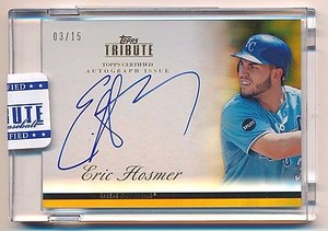 2012 Topps Tribute ERIC HOSMER Autograph On-Card Auto #03/15 GOLD  SSP