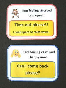 Time Out & Come Back Cards Aiuto visivo, ADHD, autismo, aula e aiuto comportamentale - Foto 1 di 3