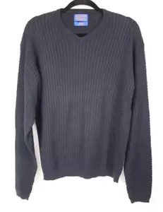 Pendleton enger marineblauer Herrenpullover mit Zopfmuster Gr. M hergestellt in Japan 100 % Baumwolle - Bild 1 von 5