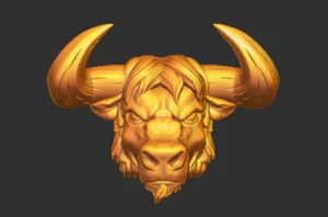 Minotaur Bull Warrior custom print head for 4" 6" 7" 12" action figures - Picture 1 of 1