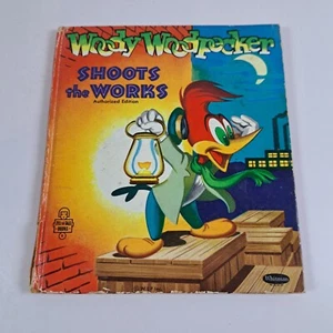 Vintage WOODY WOODPECKER SHOOTS THE WORKS Whitman Tell-a-Tale Book c1955 - Picture 1 of 8