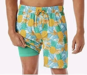 Traje de baño XXL para hombre 4 vías elástico UPF 50 Resort bañador piña nuevo con etiquetas - Imagen 1 de 8