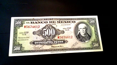 BILLETE MÉXICO 500 PESOS MORELOS - 1978 Foto 1 de 2