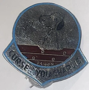 Vietnam War Snoopy Curse You Charlie Beercan DI / DUI / Crest - Picture 1 of 2