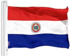 NEU G128 Paraguay Flagge 3 x 5 Fuß, paraguayisch bedruckt 150D Polyester - Bild 1 von 5