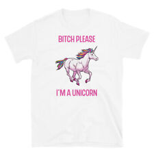 Bitch Please I'm a Unicorn Fantasy Rainbow Gay Pride kurzärmeliges Unisex-T-Shirt