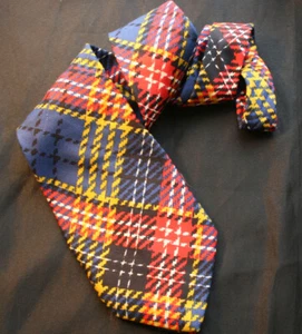 GIANFRANCO FERRE Colorful Plaid Silk Tie - Picture 1 of 4