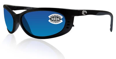 Lente de vidrio Costa Del Mar Fathom marco negro mate espejo azul 580 FA 11 OBMGLP Foto 1 de 4