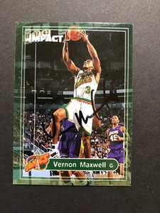 Vernon Maxwell SuperSonics Signed 2000 Skybox Impact Card #58 Auto Autograph 1 - Picture 1 of 2