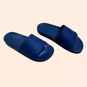 Versace La Greca Pool Slide Navy Blue - Picture 1 of 13