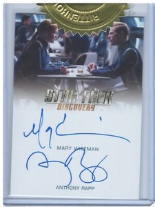 Star Trek Discovery S3  Mary Wiseman & Anthony Rapp Dual Autograph card - Ritten