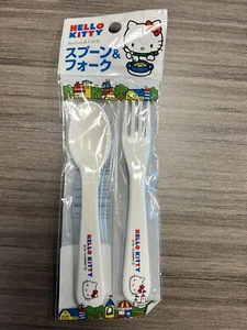 Hello Kitty weiß Löffel und Gabel Set - Kawaii - Brandneu - Bild 1 von 2