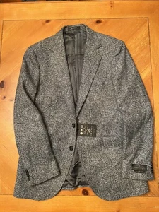 Made In USA - 42L- Donegal Tweed-J. Abboud-Sport Jacket-Blazer -Grey-Value-$995 - Picture 1 of 9