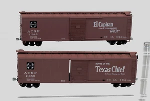 2 Vintage HO Scale ATSF Freight Cars Texas Chief 11089 & El Capitan 11043 C-6 - Picture 1 of 5