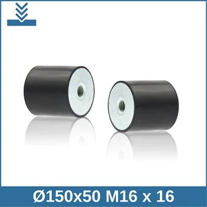C Ø150x50 M16 x 16 NK 75° Shore Gummi Metall Puffer Silentblock - Picture 1 of 2