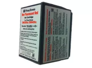 Pitney Bowes Original OEM RED DM300c DM400c DM450 Franking Ink Cartridge 765-9RN - Picture 1 of 1