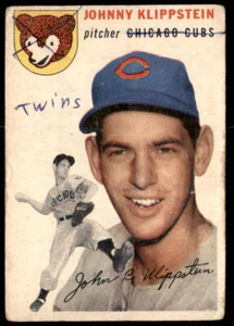 1954 Topps #31 Johnny Klippstein (writing) Poor - Picture 1 of 2