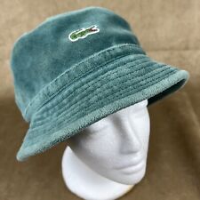 Supreme Lacoste Teal Velour Crusher Bucket Hat Large SS18 Live Velvet Green