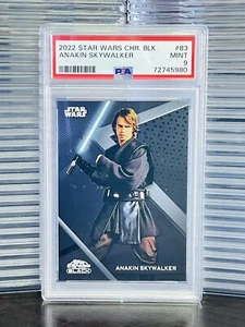 Anakin Skywalker 2022 Star Wars Topps Chrome Black Card #83 PSA 9 MINT POP 3 - Picture 1 of 2