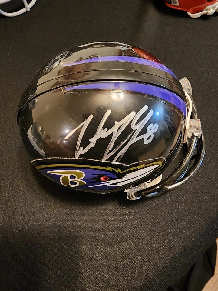 Trent Dilfer Baltimore Ravens Signed Mini Helmet Beckett - Image 1 of 1