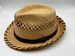 NEW CHARLIE 1 HORSE "WILD HORSE" STRAW FEDORA HAT NATURAL MEN 2 1/2" BRIM - Picture 1 of 3