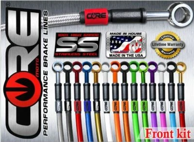 APRILIA TUONO 1000 R 2002-2005 FRONT BRAKE LINE KIT (2 LINES) COREMOTO - Image 1 of 4