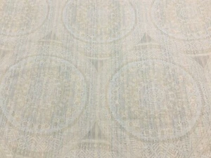 Cowtan & Tout Woven Linen Medallion Suzani Upholstery Fabric- Olma Mist 2.10 yd - Picture 1 of 4