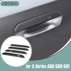 Real Carbon Exterior Door Handle Cover For BMW i5 Series M60 G60 530i 2024-2025 - Picture 1 of 15