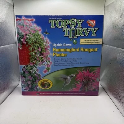 Maceta Topsy Turvy al revés colibrí Hangout como se ve en la televisión Foto 1 de 3
