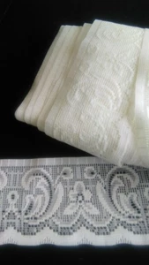 24 Meter Vintage Creme 4 Zoll 80er Spitze Bettwäsche, Vorhänge/weiche Möbel C470 - Bild 1 von 3