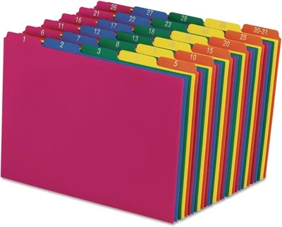 Pendaflex 40143 Top Tab File 1-Pack, Blue;green;magenta;strawberry;yellow  - Image 1 of 3