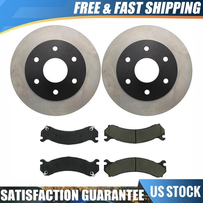 Centric Front Brake Pads and Rotors Set of 3X Set Fits GMC Sierra 1500 4.3L 2004 - Image 1 of 4