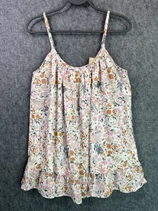 Blumenmuster Damen Top Spaghettiträger Rüschensaum Gr. S Polyester - Bild 1 von 12