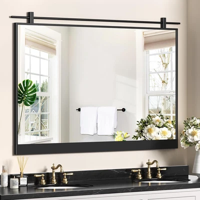 40X28 Inch Rectangle Bathroom Vanity Mirror for Wall Mounted over Sink Farmhouse - Image 1 of 4