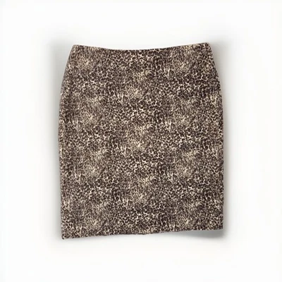 Talbots леопард печать бархата юбка размер 6 с подкладкой - Изображение 1 из 4