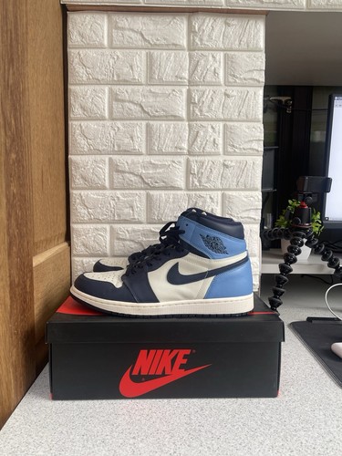 Jordan 1 Retro OG High Obsidian UNC UK 10 5