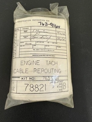 Piper Aircraft Tach Cable Kit, P/N 763-916 (New Surplus) (STE) - Image 1 of 4