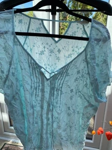 Marks and Spencer Indigo Ladies Blouse - Size 22 - Mint Green - Boho - Exc Cond - Picture 1 of 6