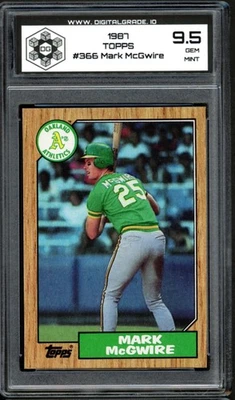 1987 Topps #366 Mark McGWIRE RC Rookie DG 9,5 gema como nueva Foto 1 de 3