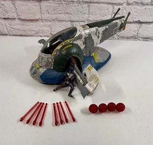 2001 Star Wars Attack of the Clones Jango Fett's Slave 1 Secret Attack ¡Completo! - Imagen 1 de 6