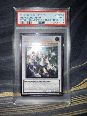 Thor, Lord Of The Aesir, Ultimate Rare (STOR-EN038), 1st Ed, PSA 9 (MISPRINT) - Image 1 of 2